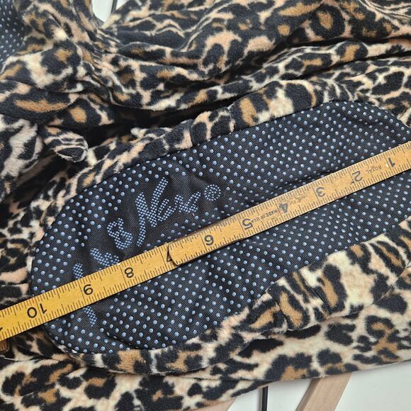 NEW Nick & Nora Jungle Jim Fleece One Piece Pajamas M Leopard Print NWT - Picture 8 of 8